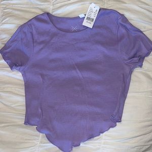 Purple pacsun asymmetrical hem tee shirt